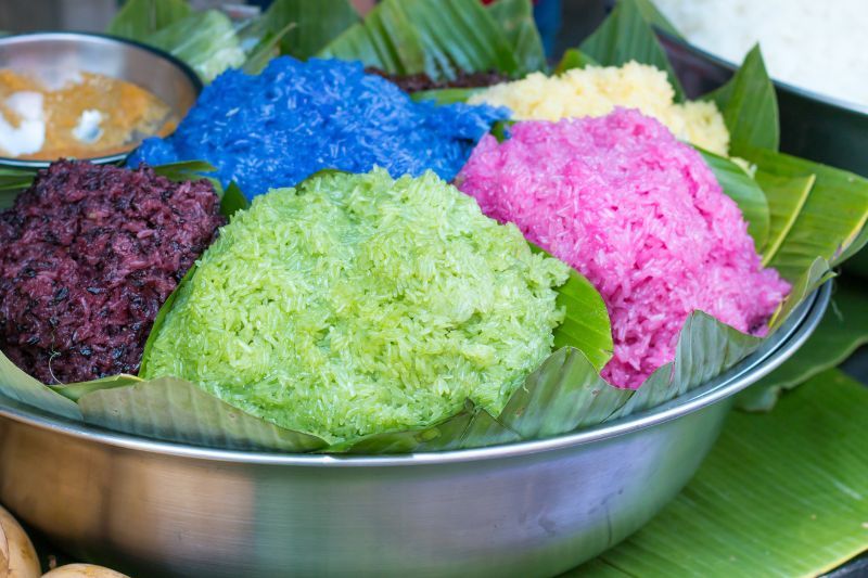 Riso glutinoso colorato