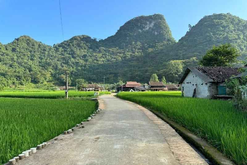 il paesaggio tranquillo di cao bang, vietnam