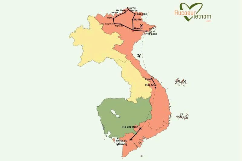 circuit nord vietnam - centre vietnam et sud vietnam