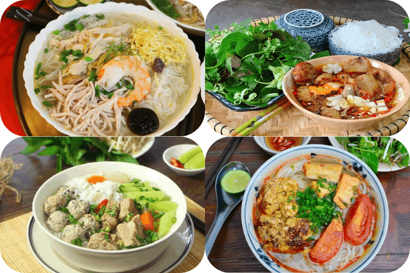 plats servis avec des nouilles de riz fines